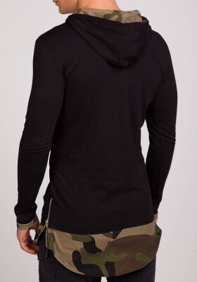 

New Men's Fashion Slim Long Sleeve Stitching Color Hoodies