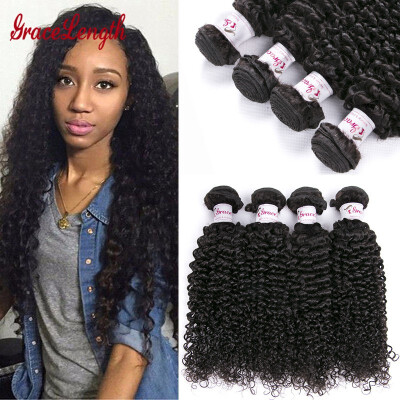 

Grace Length Hair Malaysian Kinky Curly Virgin Hair 4 Bundles 8A Malaysian Curly Hair Unprocessed Human Kinky Curly Weaving Hair