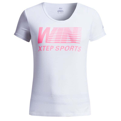 

[Jingdong Supermarket] Xtep (XTEP) women's short-sleeved fashion leisure breathable light moisture perspiration colorful green summer T-shirt 883228019314 orange XL