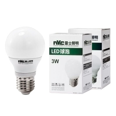 

Jingdong supermarket] NVC (NVC) LED bulb bubble 3 W E27 large screw light source energy saving lamp yellow light 3000K