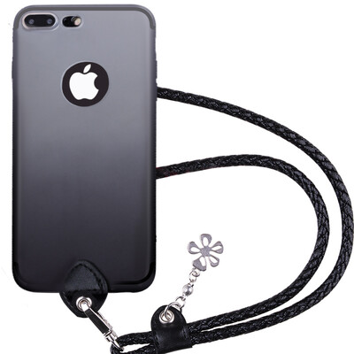 

Pizza Apple iphone7plus mobile phone shell Apple 7P silicone full package with lanyard hanging neck red 55 inches