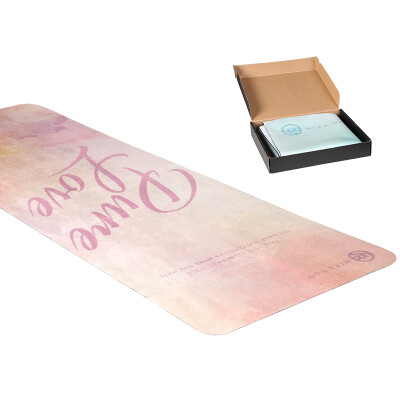 

Yiyi 1mm natural rubber yoga mats thin and foldable widening 66cm double-sided non-slip sports fitness pad dandelion