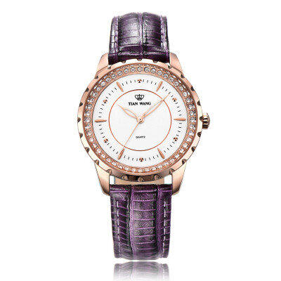 

King table (TIANWANG) watch purple belt quartz female watch white LS3795P-PE