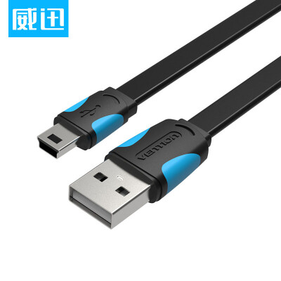 

VISA-usb data cable mini T port flat MP3 mobile hard disk camera navigation cable charging line black 1 meter VAS-A14-B100