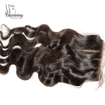 

Malaysian Silk Base Closure 4x4 High Quality Virgin Human Hair Lace Closure Bleached Knots Free Part Malaysian Body Wave Closure