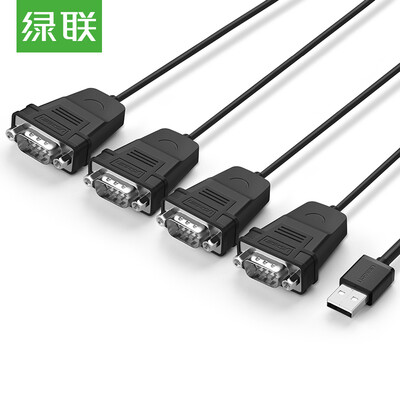 

Зеленый Альянс (UGREEN) USB-адаптер RS232 последовательного порта DB9-штырьковый штекерный к женскому конвертеру конвертер промышленного образца один перетащить четыре принтера для принтеров с поддержкой POS-карт 1,5 м 30770