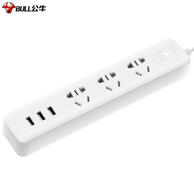 

Bull BULL GN-B403U smart USB new national standard socket plug-in board row row 3usb interface 3 holes full length of 18 meters with protection door