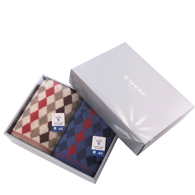 

Gold towel two sets of home textile and cotton towel gift box business buy insurance package blue / brown 95g / Article 72 * 34cm