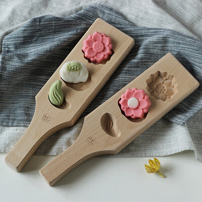 

Cooking Cucumber Cake Cakes Red Bean Chestnut Rice Cooking Steamed Bread Face Food Beech Wood Baking Mold Five Flower