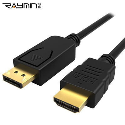 

Rui Ming RA261BK-0150 DP to HDMI кабель 2K * 4K кабель высокой четкости Displayport to HDMI кабель для преобразования видео кабель для телевизора 1,5 м черный