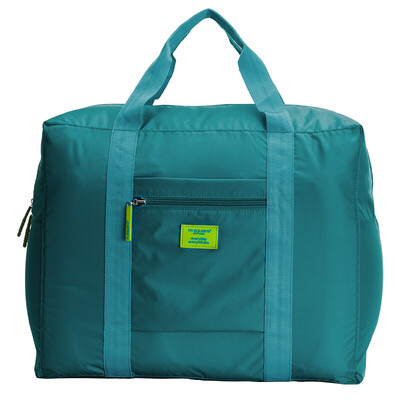 

Merope High Capacity Baggage Trolley Bags Waterproof Nylon Folding Travel Accommodations Clothing Consolidated Storage Bags Portable Handbags Lake Blue