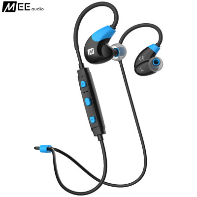 

MEELECTRONICS X7 Wireless Sports Bluetooth Music Headphones Wire Headphones In-Ear Blue Black