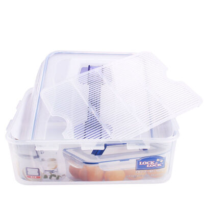 

Locks&buckles portable plastic sealed storage box storage box storage box can be used as medicine box medicine box storage box storage box HPL880 transparent 48L