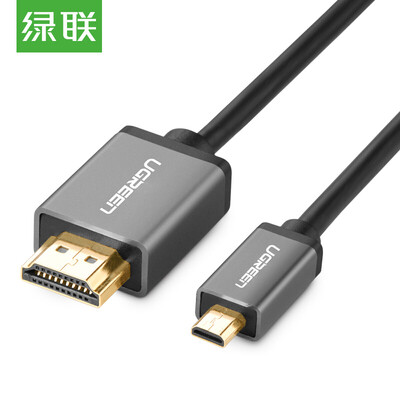 

Зеленый Альянс (UGREEN) Микро HDMI-HDMI Микро HDMI Высококачественный кабель данных Плоский проектор Микро-кабель HDMI 3m Черный 10143