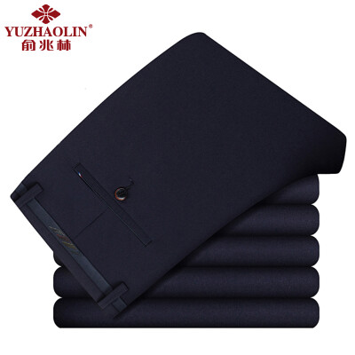 

Yu Zhaolin casual pants men breathable fashion men's elastic waist trousers YZL319K black 32