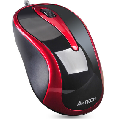 

Shuangfeiyan (A4TECH) N-350 wired mouse office mouse USB mouse notebook mouse red and black