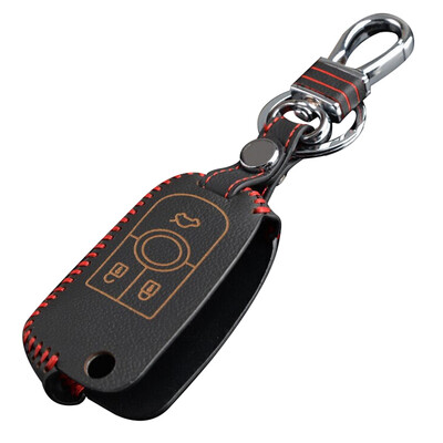 

Huarong Roewe RX5 key bag hand-stitched folding three-button red special car leather key set keychain