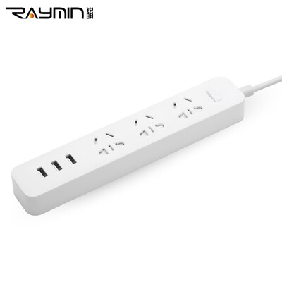 

Rui Ming PW001 USB socket plug board row plug fast charge smart USB charging three combination jack plus three USB charging interface total output 32A 18 m