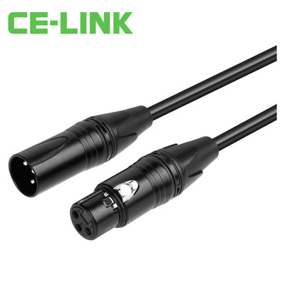 

CE-LINK 2797 three-core XLR male extension cable 15 m 3-core card jack cable microphone microphone audio line XLR line