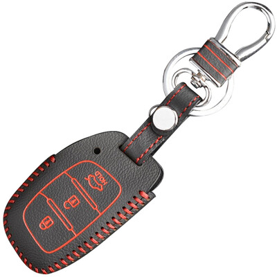 

Huashi modern key bag hand-stitched folding three-key red name rui IX35IX25 Yuet key set keychain
