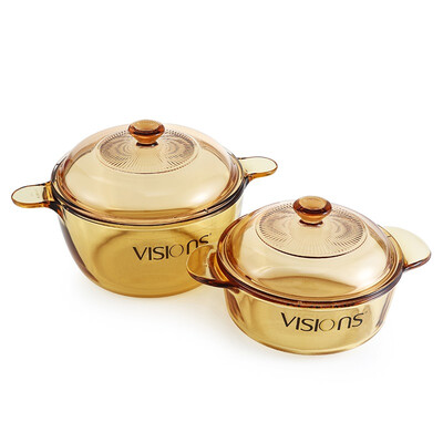 

Corning VISIONS 08L 15L crystal color transparent pot two sets of VS-0815 JD