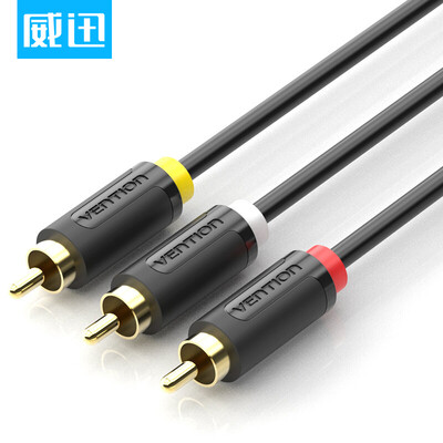 

Weining VENTION HD AV audio&video cable TV component line 3RCA male to public AV cable red&white TV set-top box line 15 m black BCABG