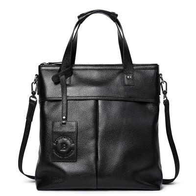 

BOSTANTEN BOSTANTEN men&39s handbag head layer of leather men&39s bag vertical section briefcase business bag computer bag B1162042 black