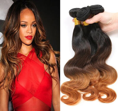 

Ombre Hair Extensions 10A Ombre Brazilian Hair 3 Bundle Soft Brazilian Virgin Hair Body Wave Nice Ombre Human Hair T1B30