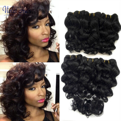 

summer new Arrival unprocessed deep short hair for sexy woman human virgin deep hair 6 bundles with closure for a full head 200g