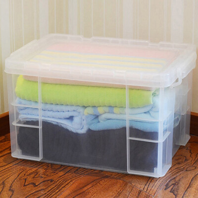 

[Jingdong Supermarket] A + 50L clothing snack toys kitchen car with plastic sealed moisture-proof storage box 3178 transparent color 1 only installed