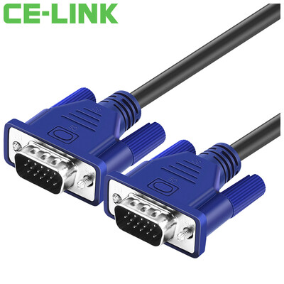 

CE-LINK VGA (3 + 6) HD видео кабель / 3m двойной магнитный кольцевой противоинтерференционный компьютер HDTV монитор проектор линии 4093