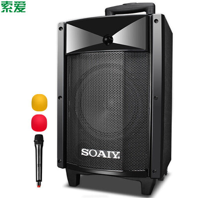 

Sony Ericsson Soaiy Audio Speaker Portable Portable Rod Outdoor Audio High Power Battery Card Square Dance Audio 8 Inch Black SA-T18