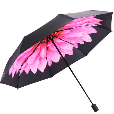 

Paradise umbrella UPF50 all shade black rubber transfer three fold black umbrella sunny umbrella sun umbrella Fenghua 30309DLCJ