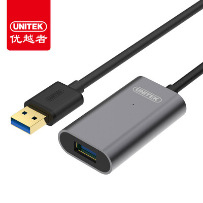 

UNITEK Y-3005BK USB30 male to female signal amplifier computer USB extension cable 10 meters printer wireless card scanning gun extension cable aluminum alloy