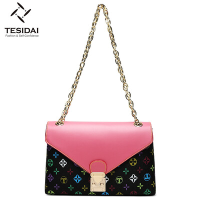 

Tesidai Ms shoulder bag Messenger bag mini bag trend fashion small handbag E043 black