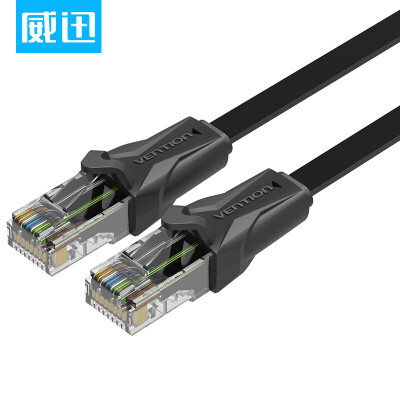 

WDC VENTION high-speed ultra-six super-class network cable cat6 computer network pure copper gigabit flat product line indoor network broadband line 15 meters black IBABN