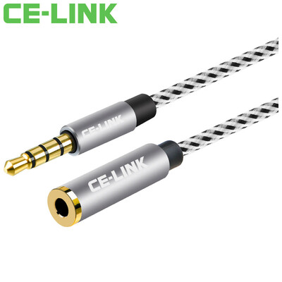 

CE-LINK 2569 3.5 мм Стерео аудио удлинитель Четырехступенчатая пшеница с пшеницей 1,5 м Автомобильный кабель AUX Шнур для наушников для мобильного телефона с плоским пространством серый