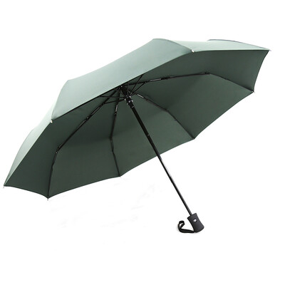 

Cmon plain color automatic self-opening automatic umbrella three fold mens business folding umbrella dark green