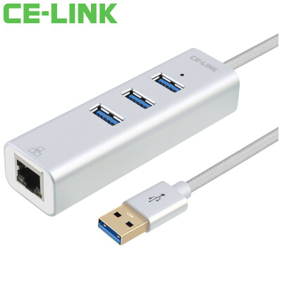 

CE-LINK 1910 USB30 turn Gigabit cable network card USB to RJ45 cable interface 3 port HUB splitter hub Apple Mac external network card converter silver