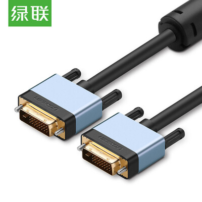 

Green UGREEN DVI24 1 cable DVI-D male to female dual-channel digital high-definition conversion line computer monitor video cable aluminum 5 meters 30870