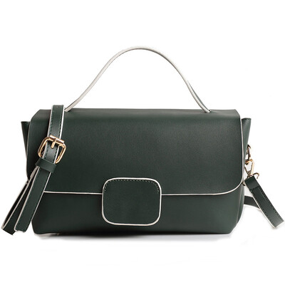 

Jiabaisi shoulder bag Magnetic buckle Square crossbody bag Pu leather flexible handle handbag with detachable Strap Elegant Purse