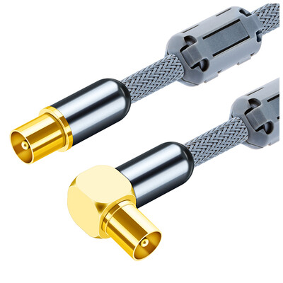 

CE-LINK cable TV high-definition signal line 15 m RF radio frequency standard TV connector double magnetic closed line set-top box access TV zinc alloy braided mesh gray 2051