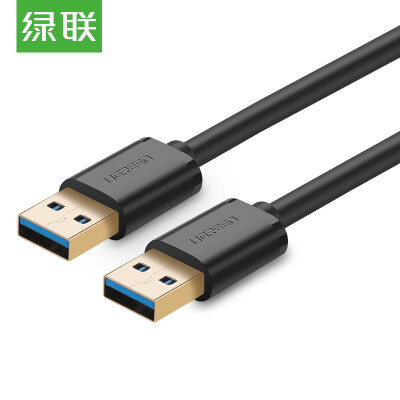 

Зеленый сустав (UGREEN) USB3.0 линии высокоскоростной передачи данных между мужчинами шпилька съемный диск картридж радиатором ноутбук линии передачи данных кабель 1 м Черный 10370