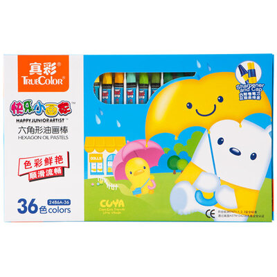 

True color Truecolor 2486A cool cool hexagonal oil painting stick 36 color box 2 boxes