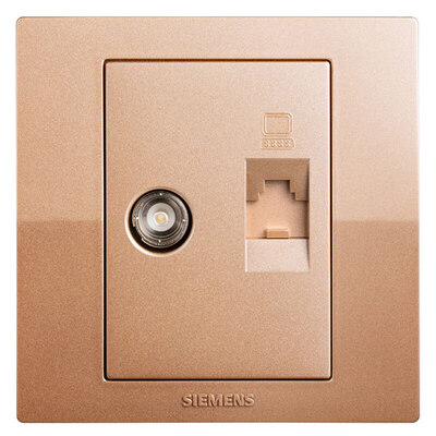 

Siemens SIEMENS 5UH80363NC03 switch socket Yue move computer TV socket champagne gold