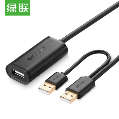 

Green UGREEN USB20 signal to enlarge the extension line with power supply line wireless card USB extension cable USB data cable cable 10 meters black 20214