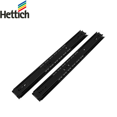 

Hettich drawer track slide rails locker cabinets three rails rail chute silence thickened 22 inch black a pair of two