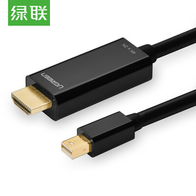 

Зеленый Альянс (UGREEN) Mini DP to HDMI конверсионная линия Mini Displayport 4K HD-кабель Apple MacBook доступ к экрану для молнии ТВ-кабель 1,5 метра черный 20848