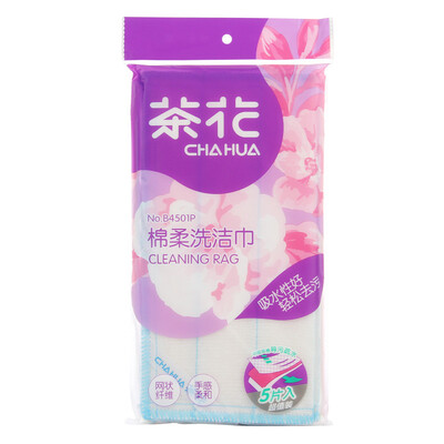 

Camellia CHAHUA cotton soft wash towel scouring cloth wash cloth cloth cloth value 5 Pack B4501P