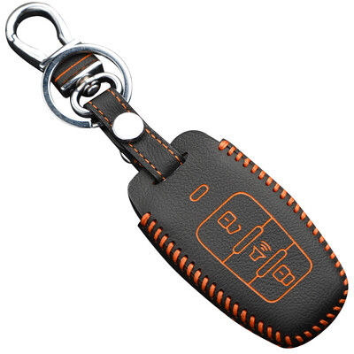 

Huashi Great Wall Harvard H2 key bag hand sewing smart three-key yellow modified car keychain special Haval key sleeve accessories